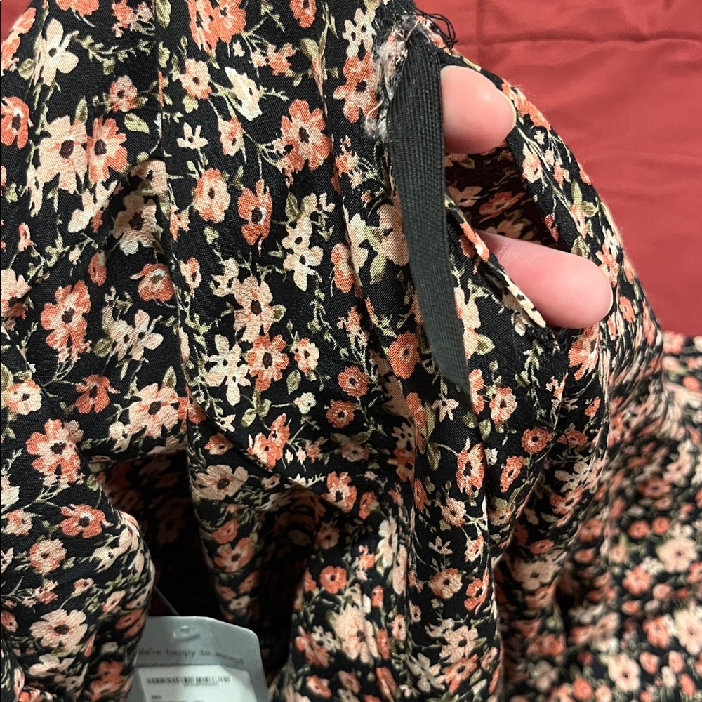 ASTR The Label Covered Button Midi Dress in Black Clay Floral READ DESCRIP - Picture 8 of 9